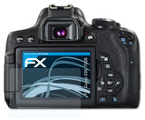 Schutzfolie atFoliX kompatibel mit Canon EOS 750D / EOS Rebel T6i, ultraklare FX (3X)