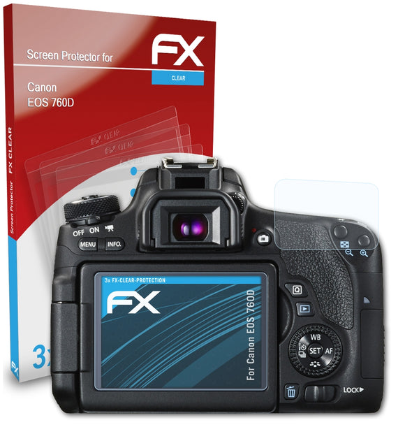 atFoliX FX-Clear Schutzfolie für Canon EOS 760D