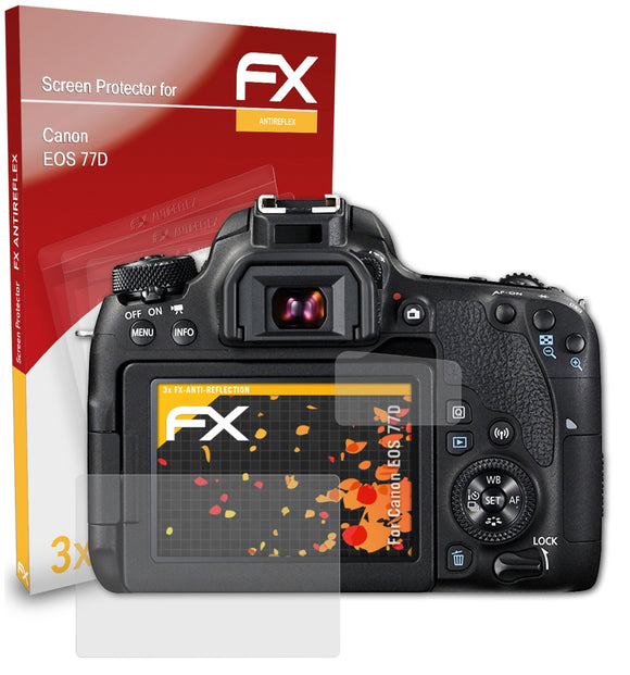 atFoliX FX-Antireflex Displayschutzfolie für Canon EOS 77D