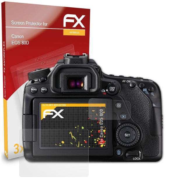 atFoliX FX-Antireflex Displayschutzfolie für Canon EOS 80D