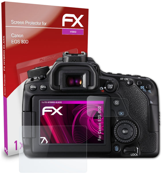 atFoliX FX-Hybrid-Glass Panzerglasfolie für Canon EOS 80D