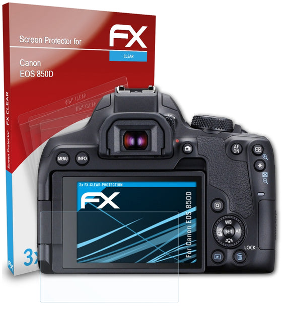 atFoliX FX-Clear Schutzfolie für Canon EOS 850D