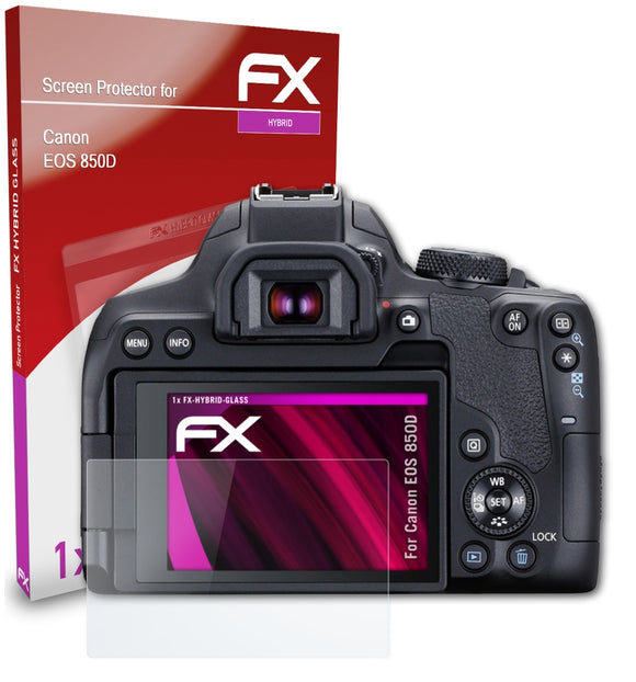 atFoliX FX-Hybrid-Glass Panzerglasfolie für Canon EOS 850D