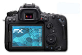 Schutzfolie atFoliX kompatibel mit Canon EOS 90D, ultraklare FX (3er Set)