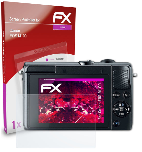 atFoliX FX-Hybrid-Glass Panzerglasfolie für Canon EOS M100