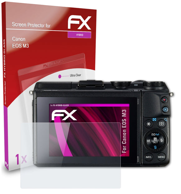 atFoliX FX-Hybrid-Glass Panzerglasfolie für Canon EOS M3