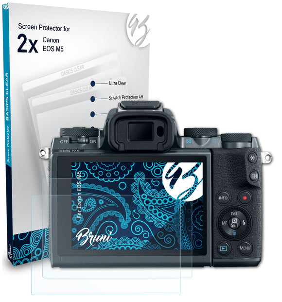 Bruni Basics-Clear Displayschutzfolie für Canon EOS M5