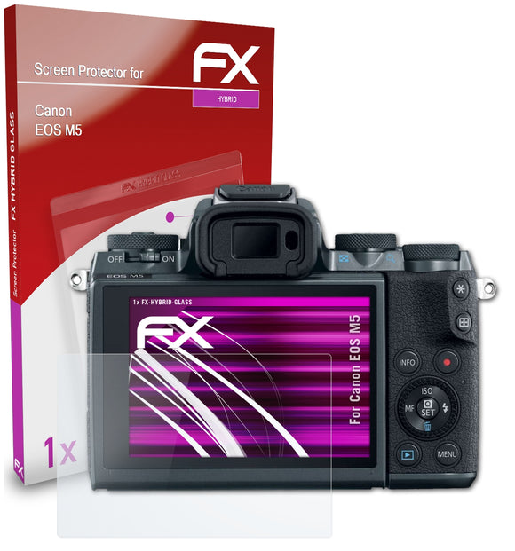 atFoliX FX-Hybrid-Glass Panzerglasfolie für Canon EOS M5