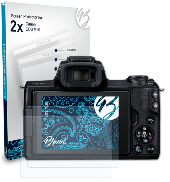 Bruni Basics-Clear Displayschutzfolie für Canon EOS M50