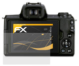 Panzerfolie atFoliX kompatibel mit Canon EOS M50 Mark II, entspiegelnde und stoßdämpfende FX (3X)