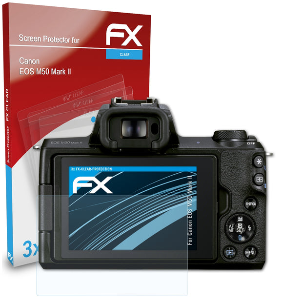 atFoliX FX-Clear Schutzfolie für Canon EOS M50 Mark II