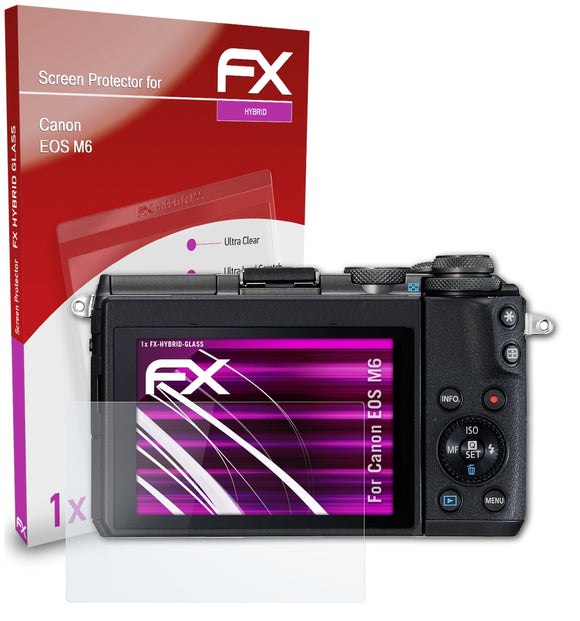 atFoliX FX-Hybrid-Glass Panzerglasfolie für Canon EOS M6
