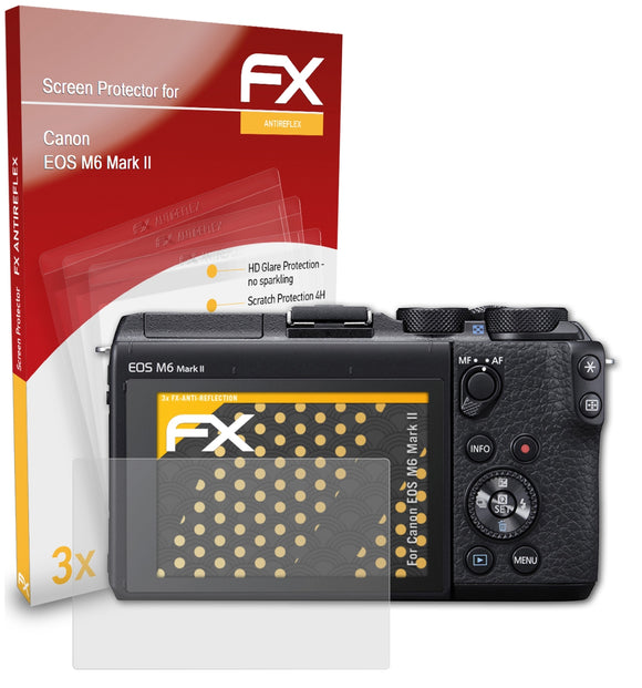 atFoliX FX-Antireflex Displayschutzfolie für Canon EOS M6 Mark II