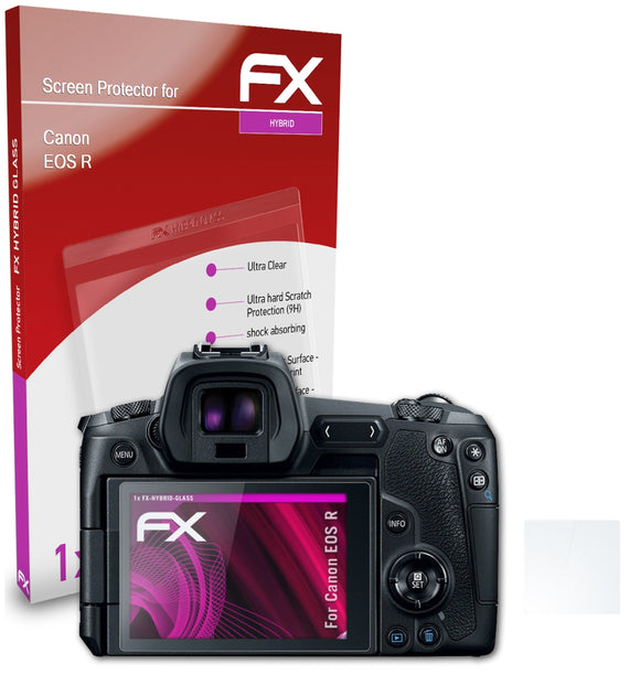 atFoliX FX-Hybrid-Glass Panzerglasfolie für Canon EOS R