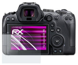 Glasfolie atFoliX kompatibel mit Canon EOS R6, 9H Hybrid-Glass FX