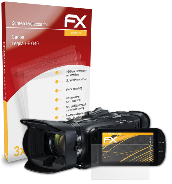 atFoliX FX-Antireflex Displayschutzfolie für Canon Legria HF G40