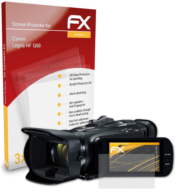 atFoliX FX-Antireflex Displayschutzfolie für Canon Legria HF G50
