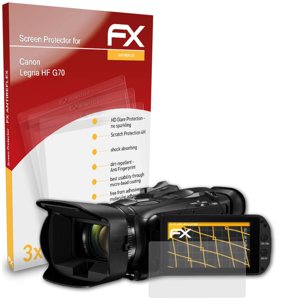 atFoliX FX-Antireflex Displayschutzfolie für Canon Legria HF G70