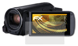 Panzerfolie atFoliX kompatibel mit Canon Legria HF R86, entspiegelnde und stoßdämpfende FX (3X)