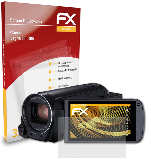 atFoliX FX-Antireflex Displayschutzfolie für Canon Legria HF R86