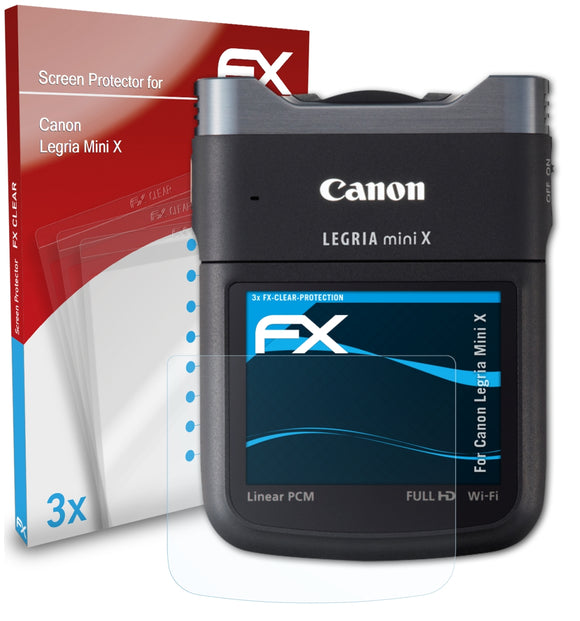 atFoliX FX-Clear Schutzfolie für Canon Legria Mini X