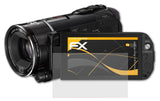 Panzerfolie atFoliX kompatibel mit Canon Legria (Vixia) HF S200, entspiegelnde und stoßdämpfende FX (3X)