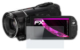 Glasfolie atFoliX kompatibel mit Canon Legria (Vixia) HF S200, 9H Hybrid-Glass FX