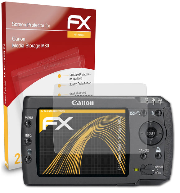 atFoliX FX-Antireflex Displayschutzfolie für Canon Media Storage M80