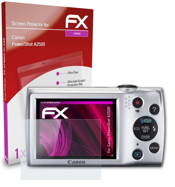atFoliX FX-Hybrid-Glass Panzerglasfolie für Canon PowerShot A2500