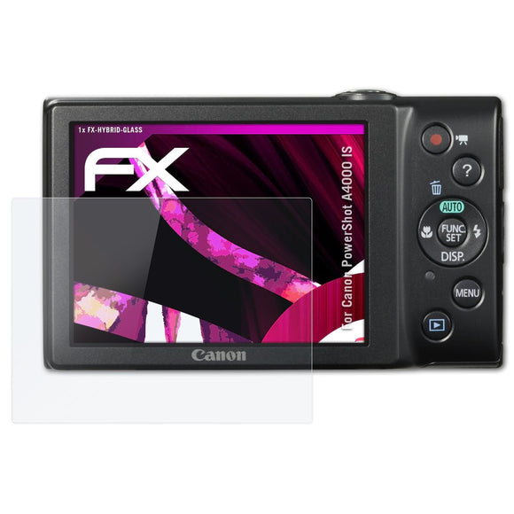 atFoliX FX-Hybrid-Glass Panzerglasfolie für Canon PowerShot A4000 IS