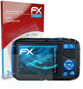 atFoliX FX-Clear Schutzfolie für Canon PowerShot D30