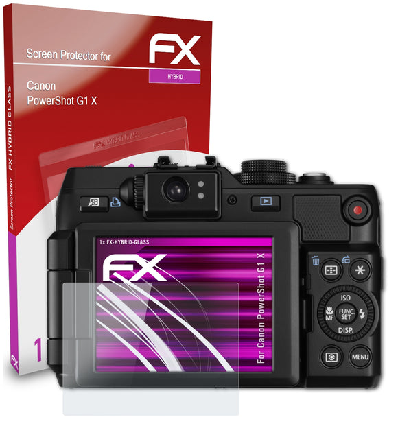 atFoliX FX-Hybrid-Glass Panzerglasfolie für Canon PowerShot G1 X