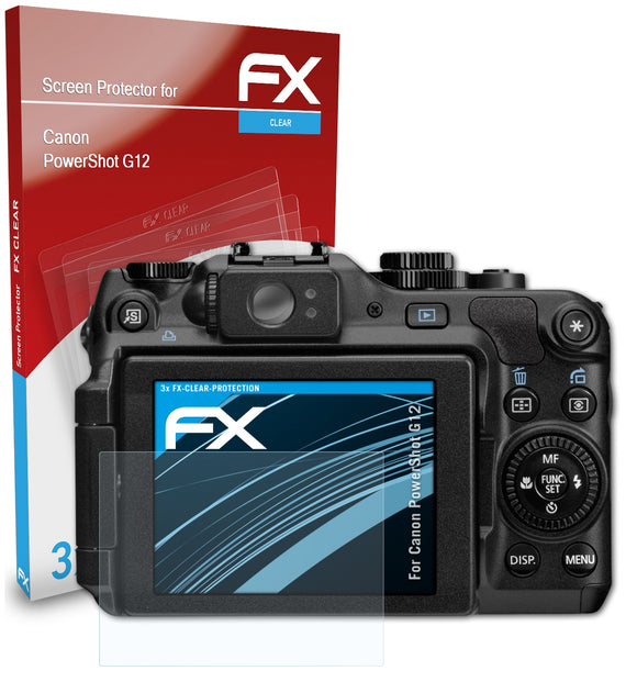 atFoliX FX-Clear Schutzfolie für Canon PowerShot G12