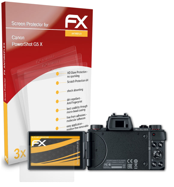 atFoliX FX-Antireflex Displayschutzfolie für Canon PowerShot G5 X