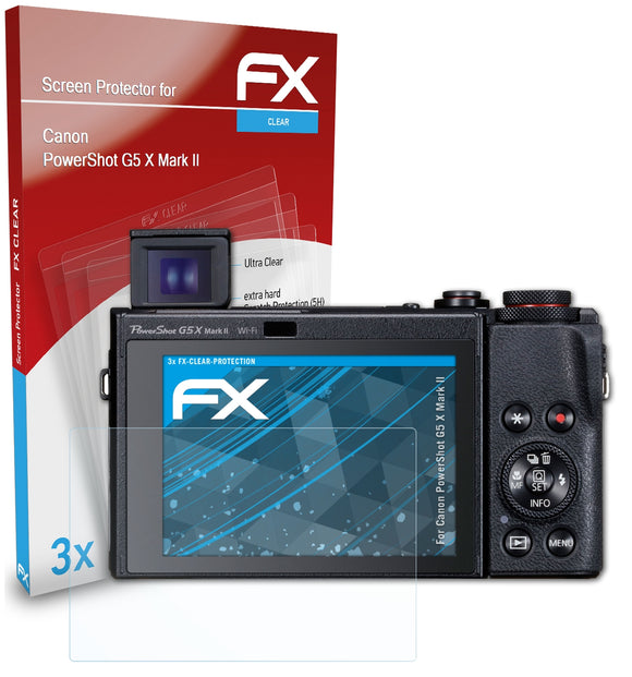 atFoliX FX-Clear Schutzfolie für Canon PowerShot G5 X Mark II