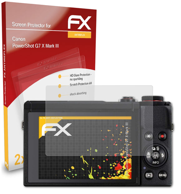 atFoliX FX-Antireflex Displayschutzfolie für Canon PowerShot G7 X Mark III