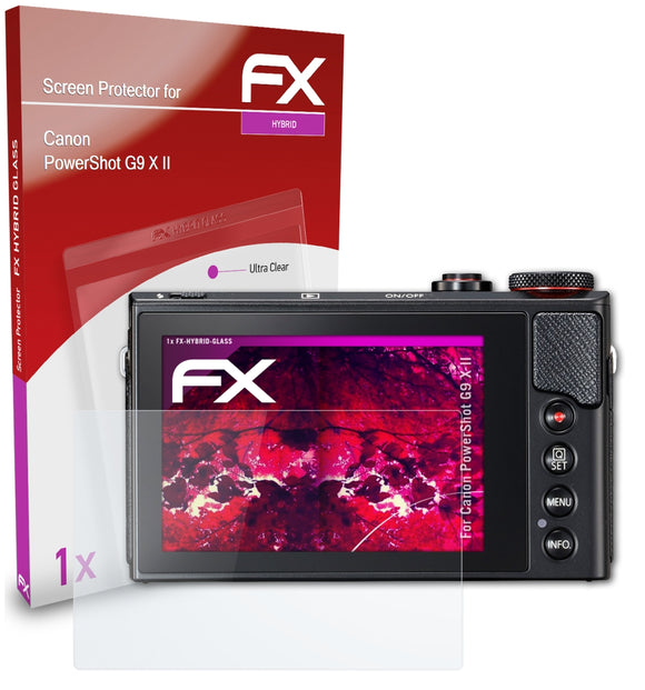 atFoliX FX-Hybrid-Glass Panzerglasfolie für Canon PowerShot G9 X II