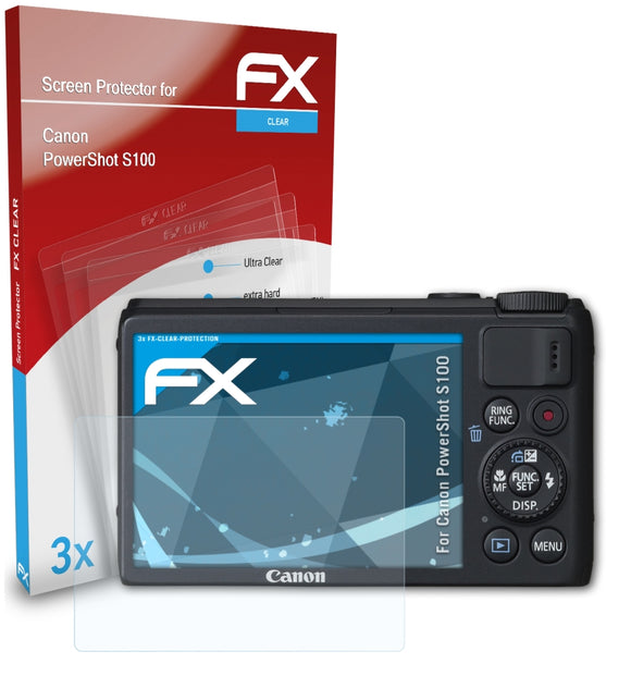 atFoliX FX-Clear Schutzfolie für Canon PowerShot S100