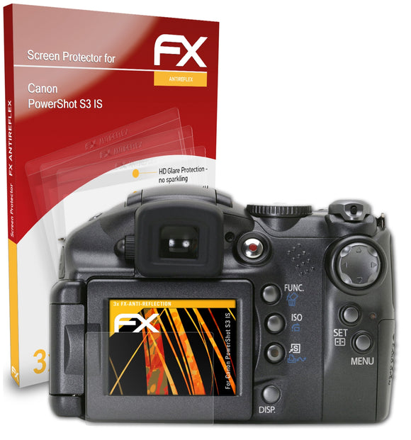 atFoliX FX-Antireflex Displayschutzfolie für Canon PowerShot S3 IS