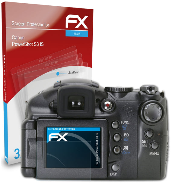 atFoliX FX-Clear Schutzfolie für Canon PowerShot S3 IS