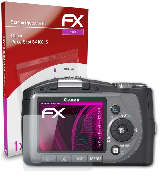 atFoliX FX-Hybrid-Glass Panzerglasfolie für Canon PowerShot SX100 IS