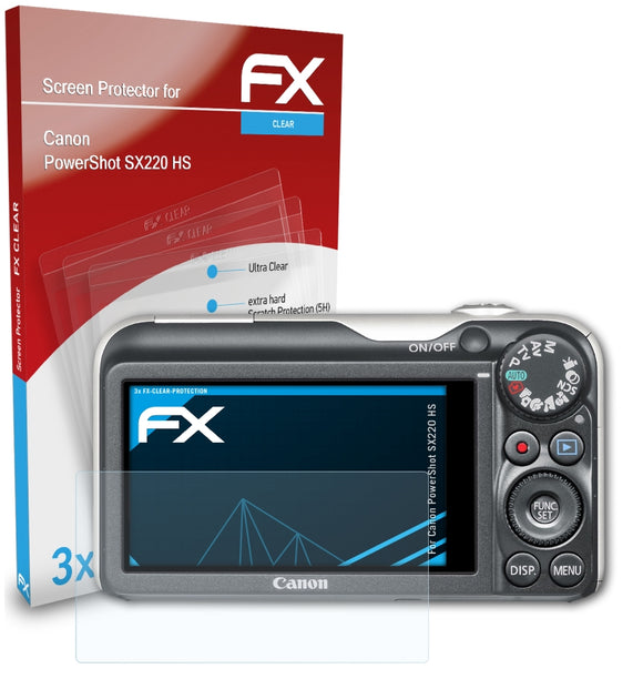 atFoliX FX-Clear Schutzfolie für Canon PowerShot SX220 HS