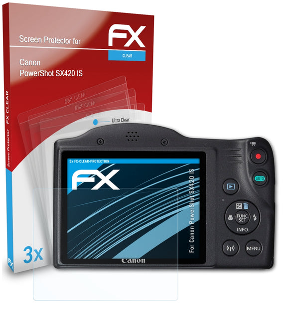 atFoliX FX-Clear Schutzfolie für Canon PowerShot SX420 IS