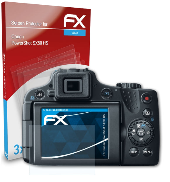 atFoliX FX-Clear Schutzfolie für Canon PowerShot SX50 HS