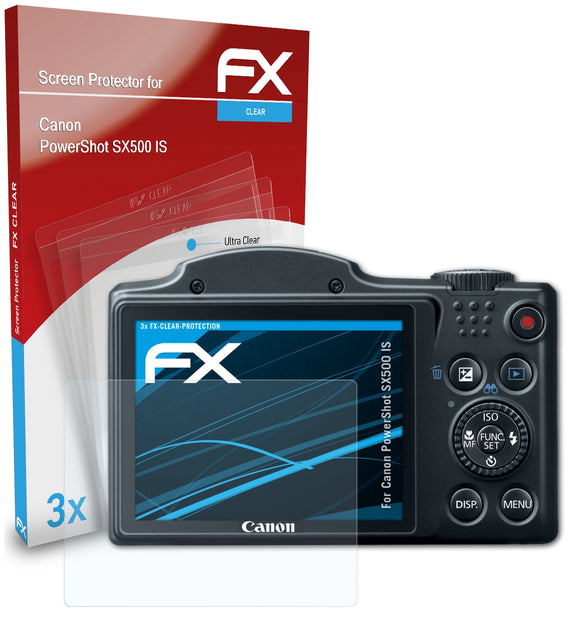 atFoliX FX-Clear Schutzfolie für Canon PowerShot SX500 IS