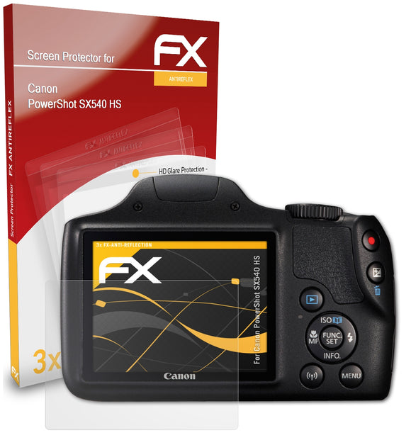 atFoliX FX-Antireflex Displayschutzfolie für Canon PowerShot SX540 HS