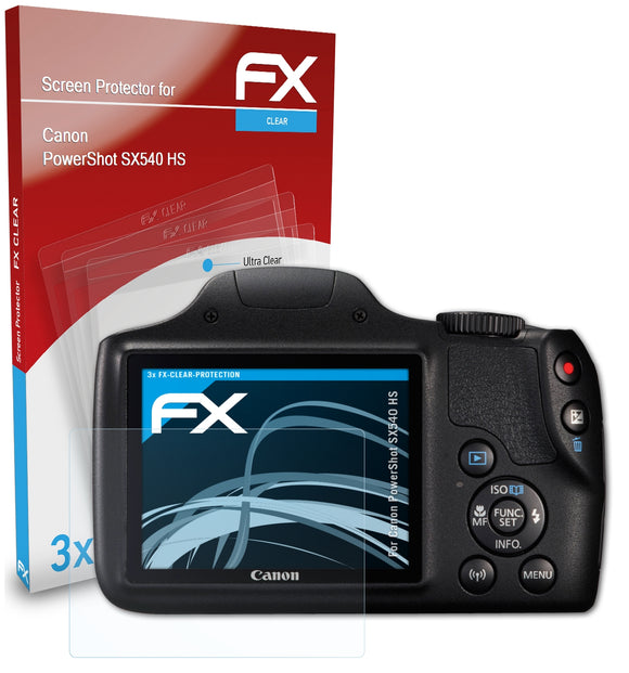 atFoliX FX-Clear Schutzfolie für Canon PowerShot SX540 HS