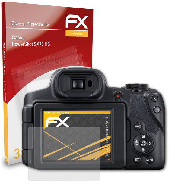 atFoliX FX-Antireflex Displayschutzfolie für Canon PowerShot SX70 HS