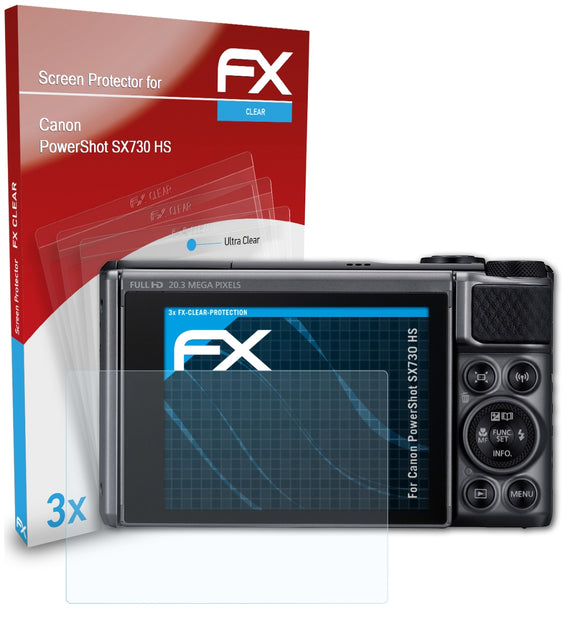 atFoliX FX-Clear Schutzfolie für Canon PowerShot SX730 HS