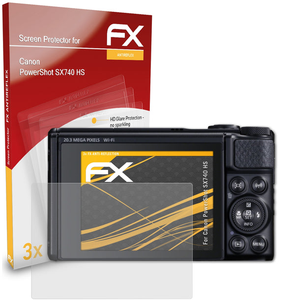 atFoliX FX-Antireflex Displayschutzfolie für Canon PowerShot SX740 HS